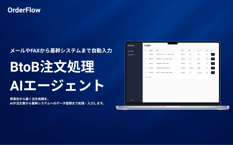 OrderFlow｜BtoB注文処理AIエージェント